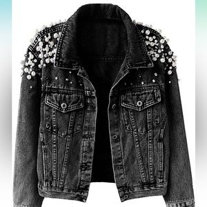 Pearl denim jacket